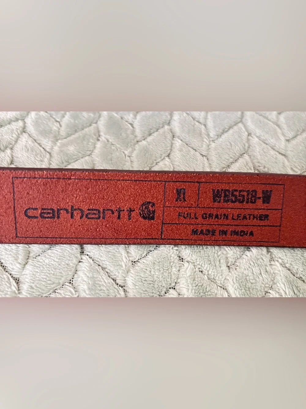 CARHARTT BROWN LEATHER BELT, size XL